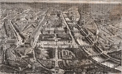 Paris view from the Arc de Triomphe de l