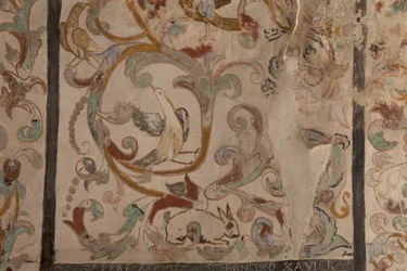 Parish Church of Our Lady of Solers. Interior. The Naves. Mural Paintings. (Detail) 16th Century (?)