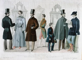 Parisian Fashion Plate for the Bulletin of Fashion, New York, February 1858