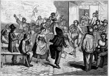 Party in Paris: a ball of water carriers and coal makers, at the Barriere de la Villette
