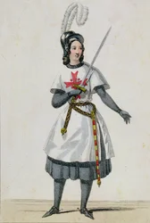 Pauline Garcia-Viardot in the Role of Tancredi in the Opera by Gioacchino Rossini at the Theatre Italien, Paris