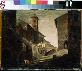 Landscape in a French village