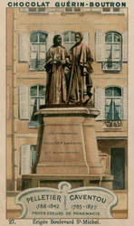 Pelletier, 1788-1842, Caventou, 1795-1877, Pharmacy Professors, Erected in Boulevard St-Michel