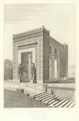 Persepolis, Propylaea of Xerxes, Perspective view, restored by Ch. Chipiez