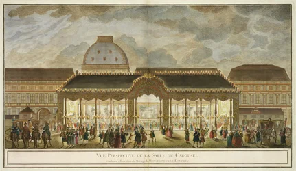 Perspective View of the Carousel Room, Constructed for the Occasion of the Marriage of Monseigneur Le Dauphin, engraved by Oubrier