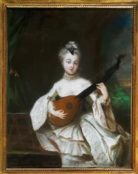 Lady with Guitar by Antoine Pesne