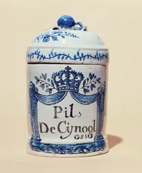 Pharmaceutical jar for cynoglossum tablets, c.1700