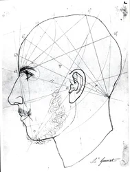 Phrenological study, from a manuscript of Doctor Philippe Jean Pelletan library