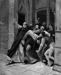 Pietro Paolo Sarpi, known as Fra Paolo, of the Order of the Servites of Mary (1552-1623), Venetian historian, is wounded by assassins on 5 October 1607 in Venice.