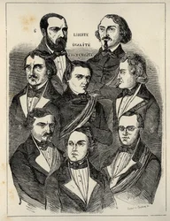 Electoral placard 1848 - French republican politicians