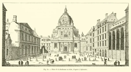 Place de la Sorbonne in 1650, after I. Sylvestre