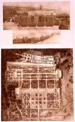 Plan and View of the Villa d