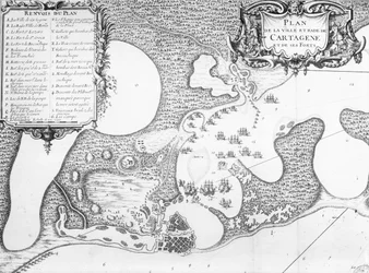 Plan of the Town and Harbour of Cartagena, Colombia