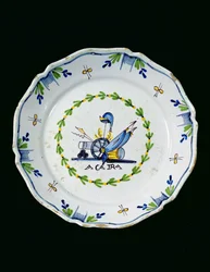 Plate Decorated with the Phrase 