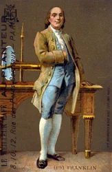 Portrait of Benjamin Franklin, American politician and physicist (1706-1790)