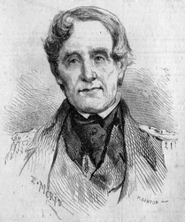 Portrait of Admiral Edmund Lyons (1790-1858), commander of the British Navy during the Crimean War (1853-1856). Engraving by Morin in 