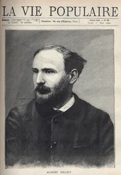 Portrait of Albert Delpit (1849-1893), Novelist and Playwright (Engraving in 