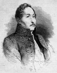 Portrait of Alexandre Denis Abel de Pujol (1787-1861), French painter. Engraving in Le Monde Illustré n°235 of 12 October 1861