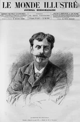 Portrait of Alphonse de Neuville, French painter and cartoonist, in 