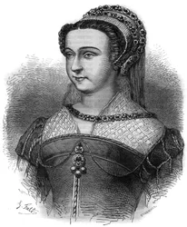 Portrait of Anne Oston, heretic, mistress of Pope Sixtus V