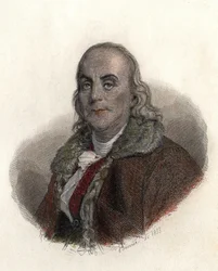 Portrait of Benjamin Franklin (1706-1790), American physicist, philosopher, and politician