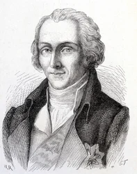 Portrait of Benjamin de Rumford, American physicist (1753 - 1814) - in Album of Science; illustrious scientists; Great discoveries 1896