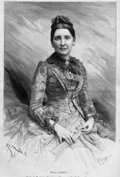 Portrait of Cecile Carnot, Wife of Sadi Carnot, President of the French Republic - Engraving in 