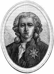 Portrait of Charles Alexandre de Calonne, French politician under Louis XVI (1734-1802), financial controller. Engraving in “Histoire des Papes-Rois-Queen and Empereurs a travers les centuries” by Maurice Lachatre