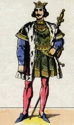Portrait of Charles IV the Fair (1294 - 1328), King of France.