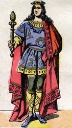 Portrait of Clotaire III, King of the Franks (652-673).