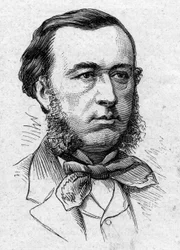 Portrait of Elme Marie Caro (1826-1887), French philosopher. Engraving in Le Monde Illustré n°883 of 14 March 1874.