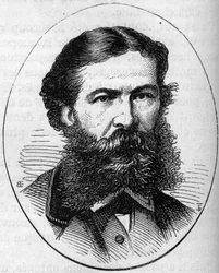 Portrait of Ernest Antoine Auguste Hebert (1817-1908), French Painter. Engraving in 