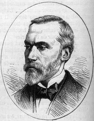 Portrait of Eugene Guillaume (1822-1905), French sculptor. Engraving in Le Monde Illustré n°890 of 2 May 1874.