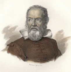 Portrait of Galileo Galilei (1564-1642), physicist, mathematician, and Italian astronomer. in Portraits of Useful Men