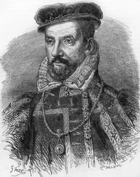 Portrait of Gaspard de Coligny, known as the Admiral de Coligny (1519-1572). In 