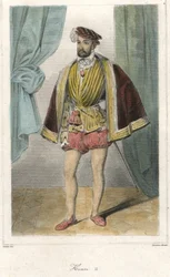 Portrait of Henry II (1519 - 1559) with a sword