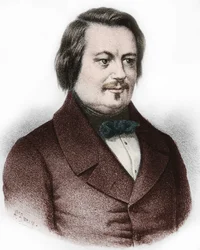 Portrait of Honore de Balzac, French novelist