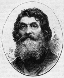 Portrait of Jean Baptiste Paul Cabet (1815-1876), French Sculptor. Engraving in 