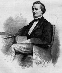Portrait of Louis Bernard Bonjean (1804-1871), French magistrate and senator. Engraving in “Le Monde Illustré” n°309 of 14 March 1863
