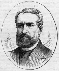 Portrait of Louis Cabat, French painter. Engraving in Le Monde Illustré n°890 of 2 May 1874