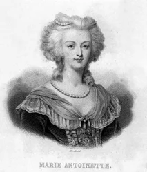 Portrait of Marie Antoinette (1755 - 1793) - in Revolution francaise by Thiers. 19th century