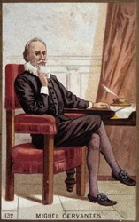 Portrait of Miguel Cervantes (1547-1616), Spanish writer