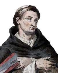 Portrait of Saint Bernard de Clairvaux (1090-1153), French abbot and builder of the reforming Cistercian order