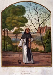 Portrait of Saint Fiacre (hermitage near Meaux), patron of the gardeners, 19th century