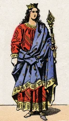 Portrait of Thierry I, King of Austrasia.