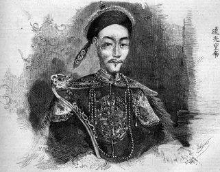 Portrait of Toa Kwang (1782-1850), Emperor of China of the Qing Dynasty. Engraving in Le Monde Illustré n°136 of 19 November 1859.