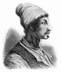 Portrait of Tommaso Aniello, known as Masaniello (1622-1647), a Neapolitan fisherman, he took the head of the revolt against the Spaniards in Naples in 1647. Engraving from 1852.