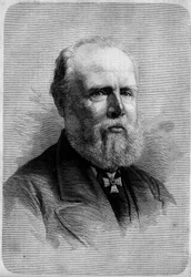 Portrait of William III (1817-1890), King of Holland. Engraving in 