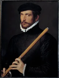 Portrait of a blind flutist