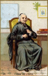 Portrait of the Abbot of the Sword (1712-1789). Chromolithography of the end of the 19th century